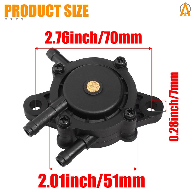 QAZAKY Fuel Pump Compatible with EZGO Gas Club Car Golf Cart 295cc 350cc Robin 4-cycle Engine Kawasaki FE290 FE350 Yamaha G16 G18 G19 G20 G22 G27 G29 72873G01 Marathon TXT RXV ST Medalist DS Precedent - Image 2